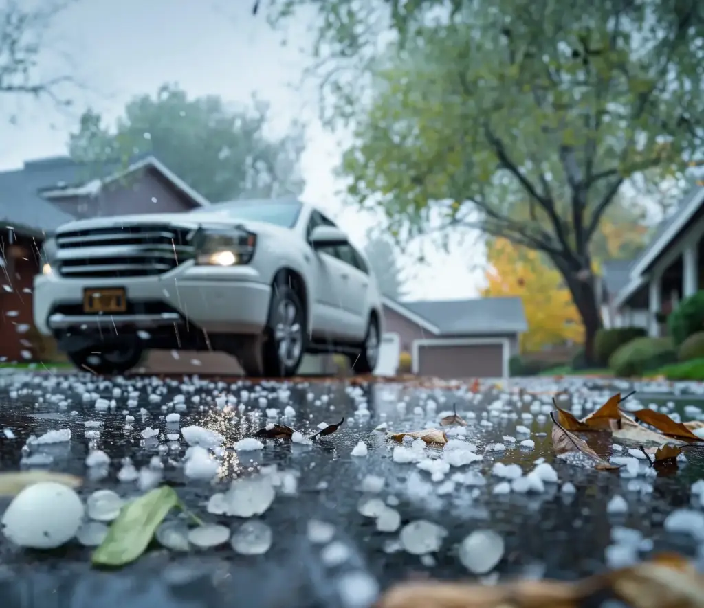 Austin hailstorm leaving dents that can be easily fixed with PDR.